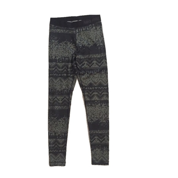 Nike Pro Women’s Dri-Fit Leggings Gray Multi M - Picture 1 of 8